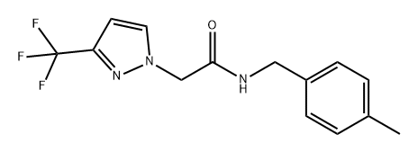 1H-Pyrazole-1-acetamide, N-[(4-methylphenyl)methyl]-3-(trifluoromethyl)- 구조식 이미지