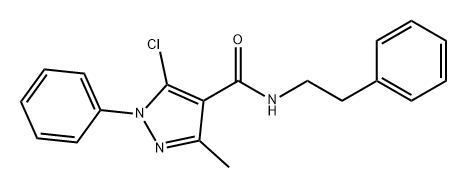 1H-Pyrazole-4-carboxamide, 5-chloro-3-methyl-1-phenyl-N-(2-phenylethyl)- Structure