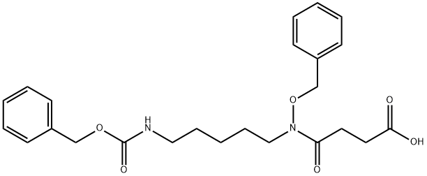 Butanoic acid, 4-oxo-4-[(phenylmethoxy)[5-[[(phenylmethoxy)carbonyl]amino]pentyl]amino]- Structure