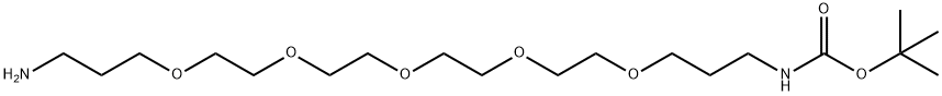 6,9,12,15,18-Pentaoxa-2-azaheneicosanoic acid, 21-amino-, 1,1-dimethylethyl ester Structure