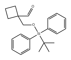 Cyclobutanecarboxaldehyde, 1-[[[(1,1-dimethylethyl)diphenylsilyl]oxy]methyl]- 구조식 이미지