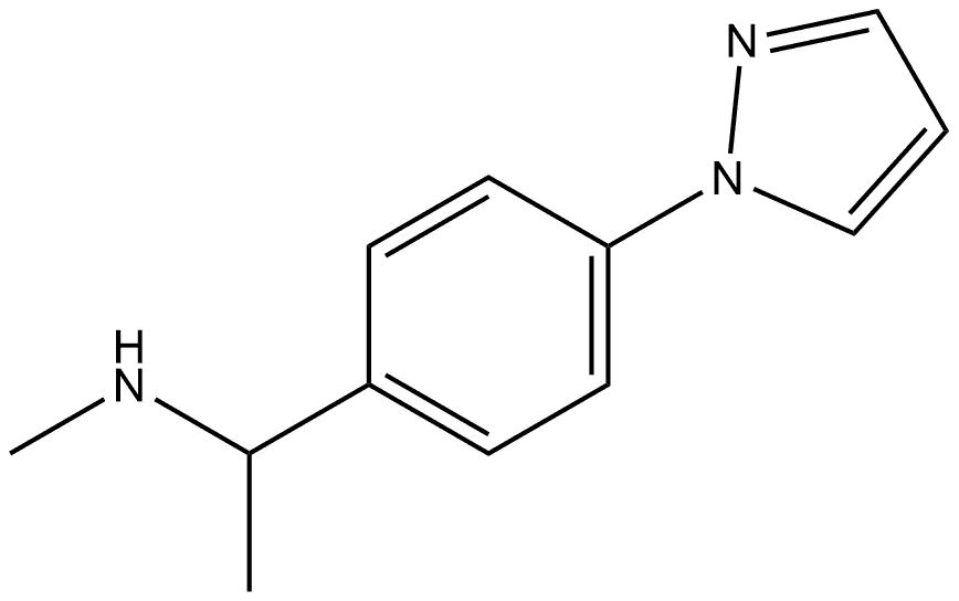 1-(4-(1H-pyrazol-1-yl)phenyl)-N-methylethan-1-amine Structure