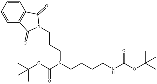 Carbamic acid, [3-(1,3-dihydro-1,3-dioxo-2H-isoindol-2-yl)propyl][4-[[(1,1-dimethylethoxy)carbonyl]amino]butyl]-, 1,1-dimethylethyl ester (9CI) 구조식 이미지