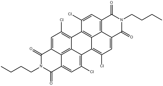 Anthra[2,1,9-def:6,5,10-d'e'f']diisoquinoline-1,3,8,10(2H,9H)-tetrone, 2,9-dibutyl-5,6,12,13-tetrachloro- Structure