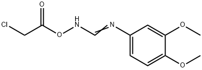 Acetic acid, 2-chloro-, [(3,4-dimethoxyphenyl)iminomethyl]azanyl ester 구조식 이미지