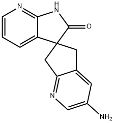 Spiro[6H-cyclopenta[b]pyridine-6,3'-[3H]pyrrolo[2,3-b]pyridin]-2'(1'H)-one, 3-amino-5,7-dihydro- 구조식 이미지