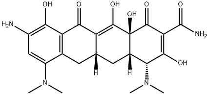 2-Naphthacenecarboxamide, 9-amino-4,7-bis(dimethylamino)-1,4,4a,5,5a,6,11,12a-octahydro-3,10,12,12a-tetrahydroxy-1,11-dioxo-, (4R,4aS,5aR,12aS)- Structure