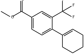 Benzoic acid, 4-(1-cyclohexen-1-yl)-3-(trifluoromethyl)-, methyl ester Structure