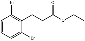 Benzenepropanoic acid, 2,6-dibromo-, ethyl ester 구조식 이미지