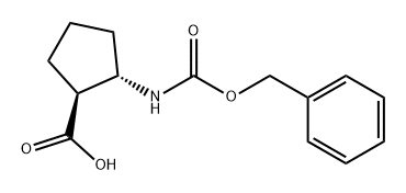 Cyclopentanecarboxylic acid, 2-[[(phenylmethoxy)carbonyl]amino]-, (1S,2S)- Structure