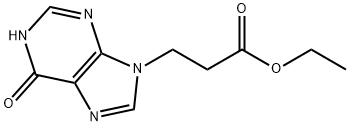 9H-Purine-9-propanoic acid, 1,6-dihydro-6-oxo-, ethyl ester Structure