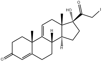 Pregna-4,9(11)-diene-3,20-dione, 17-hydroxy-21-iodo- Structure
