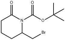 1-Piperidinecarboxylic acid, 2-(bromomethyl)-6-oxo-, 1,1-dimethylethyl ester Structure