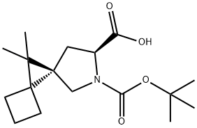 7-Azadispiro[3.0.4.1]decane-7,8-dicarboxylic acid, 10,10-dimethyl-, 7-(1,1-dimethylethyl) ester, (5R,8S)- Structure