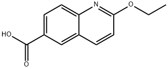 6-Quinolinecarboxylic acid, 2-ethoxy- 구조식 이미지