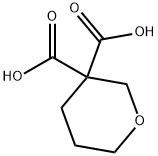 2H-Pyran-3,3(4H)-dicarboxylic acid, dihydro- Structure