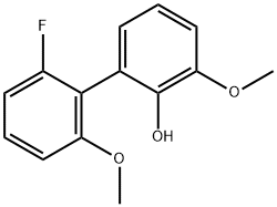[1,1'-Biphenyl]-2-ol, 2'-fluoro-3,6'-dimethoxy- 구조식 이미지