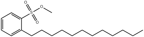 Benzenesulfonic acid, 2-dodecyl-, methyl ester 구조식 이미지