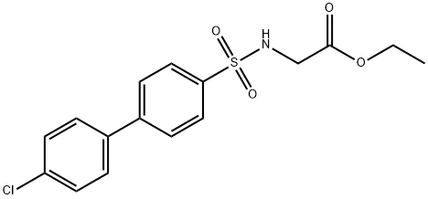 Glycine, N-[(4'-chloro[1,1'-biphenyl]-4-yl)sulfonyl]-, ethyl ester Structure