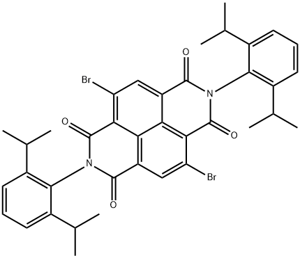 Benzo[lmn][3,8]phenanthroline-1,3,6,8(2H,7H)-tetrone, 2,7-bis[2,6-bis(1-methylethyl)phenyl]-4,9-dibromo- Structure