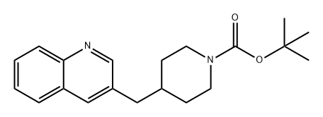 1-Piperidinecarboxylic acid, 4-(3-quinolinylmethyl)-, 1,1-dimethylethyl ester Structure