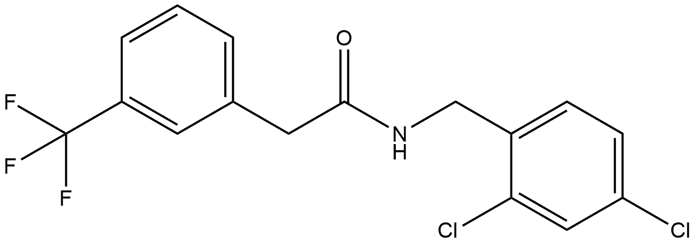 N-[(2,4-Dichlorophenyl)methyl]-3-(trifluoromethyl)benzeneacetamide Structure