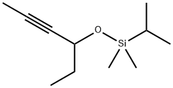 Silane, [(1-?ethyl-?2-?butyn-?1-?yl)?oxy]?dimethyl(1-?methylethyl)?- 구조식 이미지