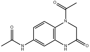 Acetamide, N-?(1-?acetyl-?1,?2,?3,?4-?tetrahydro-?3-?oxo-?6-?quinoxalinyl)?- 구조식 이미지