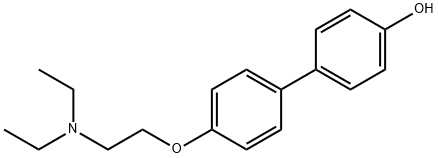 [1,1'-Biphenyl]-4-ol, 4'-[2-(diethylamino)ethoxy]- Structure