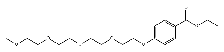 4-(3,6,9,12-tetraoxaheptyloxy)benzoic acid ethyl ester Structure