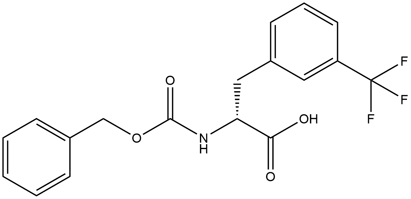 (R)-2-(((benzyloxy)carbonyl)amino)-3-(3-(trifluoromethyl)phenyl)propanoic acid Structure