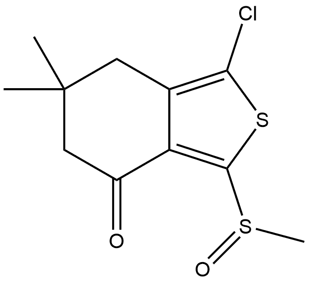 1-chloro-6,6-dimethyl-3-(methylsulfinyl)-4,5,6,7-tetrahydrobenzo[c]thiophen-4-one Structure