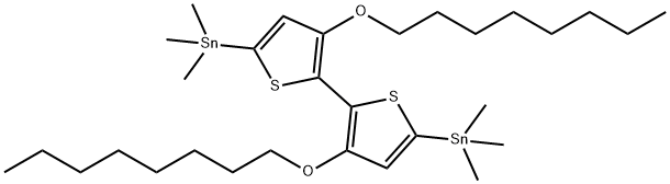 Stannane, 1,1'-[3,3'-bis(octyloxy)[2,2'-bithiophene]-5,5'-diyl]bis[1,1,1-trimethyl- Structure