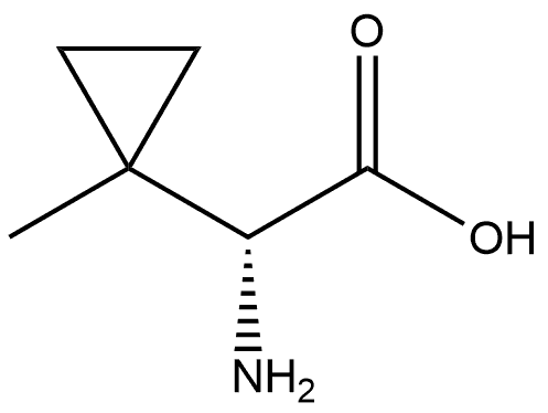 Cyclopropaneacetic acid, α-amino-1-methyl-, (αR)- Structure