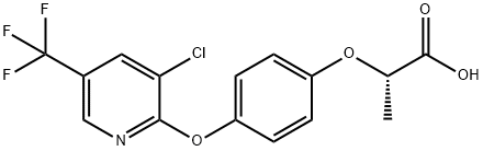 (S)-2-(4-((3-Chloro-5-(trifluoromethyl)pyridin-2-yl)oxy)phenoxy)propanoic acid Structure