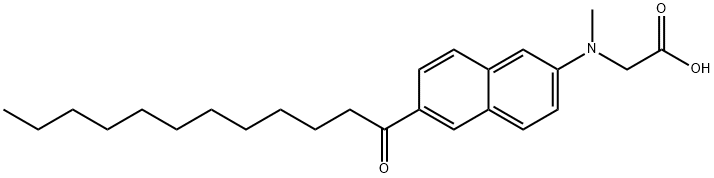 Glycine, N-methyl-N-[6-(1-oxododecyl)-2-naphthalenyl]- 구조식 이미지
