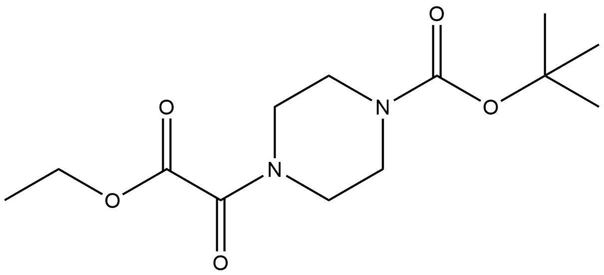 1-Piperazineacetic acid, 4-[(1,1-dimethylethoxy)carbonyl]-α-oxo-, ethyl ester Structure