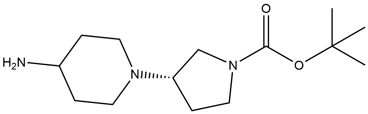 tert-butyl (3S)-3-(4-amino-1-piperidyl)pyrrolidine-1-carboxylate Structure