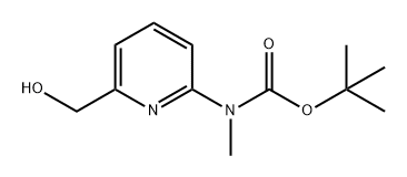 Carbamic acid, N-[6-(hydroxymethyl)-2-pyridinyl]-N-methyl-, 1,1-dimethylethyl ester Structure