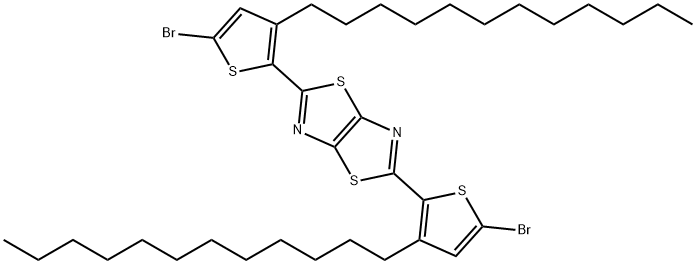 2,5-bis(5-bromo-3-dodecylthiophen-2-yl)thiazolo[5,4-d]thiazole Structure