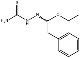 Benzeneethanehydrazonic acid, N-(aminothioxomethyl)-, ethyl ester Structure