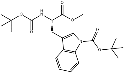 L-Tryptophan, N,1-bis[(1,1-dimethylethoxy)carbonyl]-, methyl ester 구조식 이미지