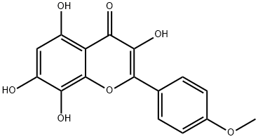 4H-1-Benzopyran-4-one, 3,5,7,8-tetrahydroxy-2-(4-methoxyphenyl)- Structure