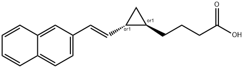 8-(2-naphthyl)-5,6-trans-5,6-methano-7-octenoic acid Structure