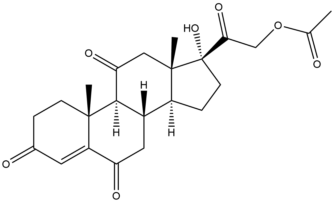 6-Keto Cortisone-21-Acetate Structure