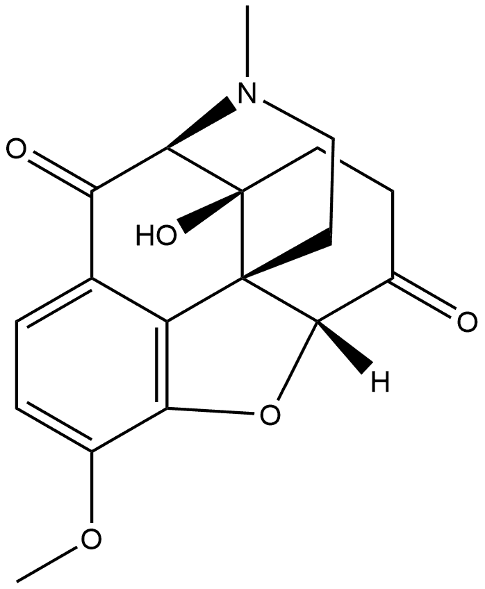 Morphinan-6,10-dione, 4,5-epoxy-14-hydroxy-3-methoxy-17-methyl-, (5α)- Structure