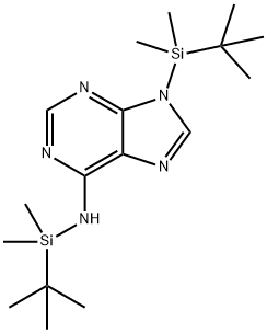 N,9-Bis(tert-butyldimethylsilyl)-9H-purin-6-amine 구조식 이미지