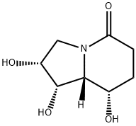 Hexahydro-1,2,8-trihydroxy-[1S(1a,2a,8a,8ab)]-5(1H)-indolizinone Structure