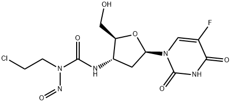 3'-(3-(2-chloroethyl)-3-nitrosoureido)-2',3'-dideoxy-5-fluorouridine Structure