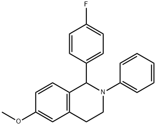 1-(4-Fluorophenyl)-6-methoxy-2-phenyl-1,2,3,4-tetrahydroisoquinoline 구조식 이미지